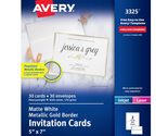 Avery Printable Greeting Cards, Half-Fold, 5.5&quot; x 8.5&quot;, Textured White, ... - $6.81