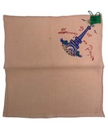 Vintage 1945 Souvenir of Paris Eiffel Tower Hankie Handkerchief WWII GI ... - £10.53 GBP