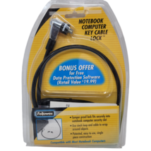 Fellowes Notebook Computer Key Cable Lock 6 Ft Cinch Loop W/ 2 Keys for ... - $3.95