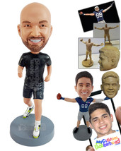 Personalized Bobblehead Ahtletic guy having a nice jogging day - Leisure &amp; Casua - £72.11 GBP