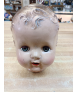 Vintage Hard Plastic Sleepy Eye Baby Doll Head Two Teeth - £39.21 GBP