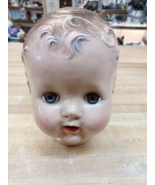 Vintage Hard Plastic Sleepy Eye Baby Doll Head Two Teeth - £37.19 GBP