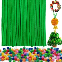 100 Pieces Pipe Cleaners Chenille Stem, St. Patrick&#39;S Day Pipe Cleaners ... - £10.27 GBP