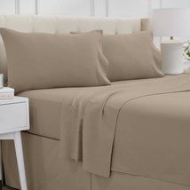 Queen Bed Sheet Set, Soft Microfiber Hotel Luxury Bedding, Extra Deep Pocket, 4  - $43.99