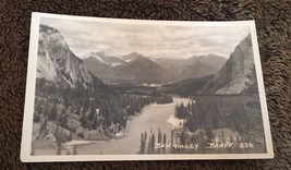 Vintage Postcard Unposted B&amp;W RP Bow Valley Banff Canada Railway Line - £0.73 GBP