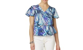 floral peplum top, size Petite XL - £3.99 GBP