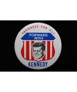 Vtg Repro John F. Kennedy&#39;s 1960 Campaign Button Progress For All Forwar... - $182.82 MXN