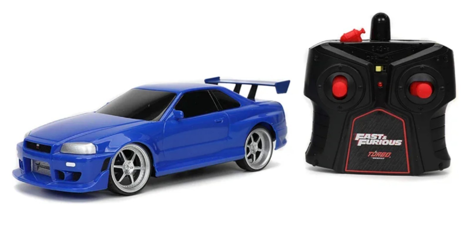 Jada Toys Fast and Furious 1:24 Blue 2002 Nissan GT-R R34 BNR34 2.4GHz R... - $26.62