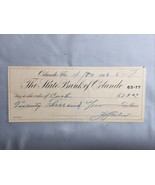The State Bank Of Orlando - Orlando Florida FL FLA  1916 Obsolete Check ... - $26.86 CAD