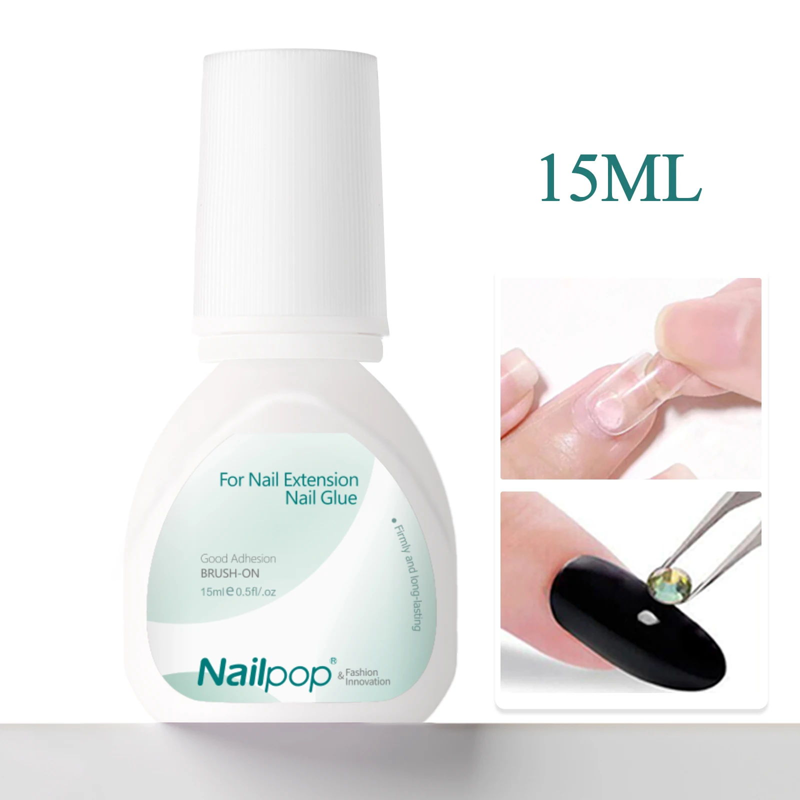 Nailpop 3S Fast Drying Nail Glue for Nail Tips Super Strong Nail Art Acc... - £6.23 GBP