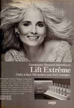 1986 Germaine Monteil Skincare Sexy Grey Hair Older Model Vintage Print ... - $5.81