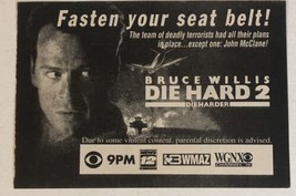 Die Hard 2 Die Harder Vintage Tv Print Ad Bruce Willis TV1 - £4.73 GBP