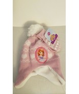 Disney Sofia the First Pink &amp; White Knit Hat with Mittens Sz XXS 2T-3T - $13.66 CAD