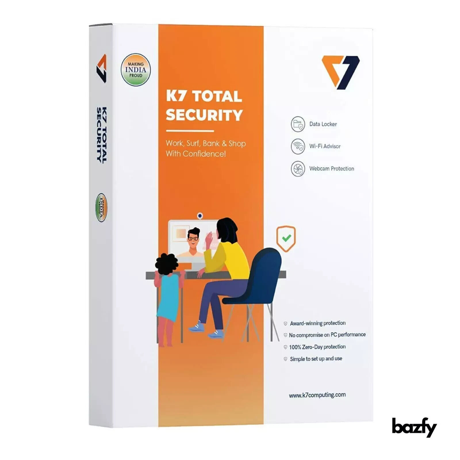 K7 Total Security 1 User 3 Year Digital Code License Download For PC Pro... - $16.99