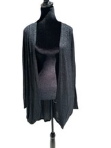 L&amp;Q Armoire Long Gray Dalmon Sleeve Light Weight Cardigan Women’s Size S... - £8.70 GBP