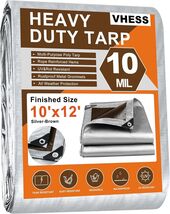 10' x 12' Waterproof Tarp - Tear Resistant &amp; Versatile for Outdoors - $51.43