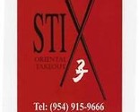 Stix Oriental Takeout Menu Cleary Blvd Plantation Florida  - £12.47 GBP