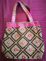 Vintage Monsoon Accessorize Handbag Hippie Boho Sequin Purse Medium Used - £23.94 GBP