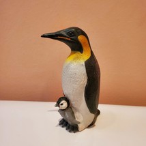 Penguin Figurine, Realistic, 2006 Safari PVC Animal, Emperor Penguin with Baby image 4