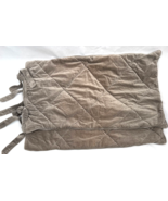Pottery Barn Velvet Pillow Shams Diamond Quilted King Tie Set 2 Grey - $50.00