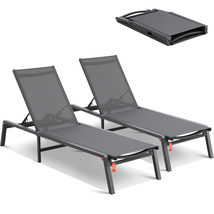 VEVOR Chaise Lounge Chairs Outdoor, Aluminum Patio with Adjustable 5-Pos... - $212.90