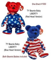 LIBERTY TY Beanie Baby One RED head - One BLUE head RARE 2001 Vintage Lo... - £15.80 GBP