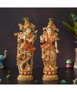 14" Beautiful Radha Krishna Idol | Handmade | Home Decor - £262.65 GBP