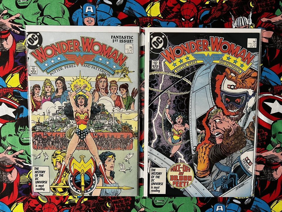 Primary image for Wonder Woman 1 2 7 8 9 26 200 HUGE Lot of 36 DC Comics 1987 George Perez Rebirth