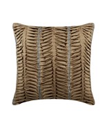 16&quot;x16&quot; Pintucks Crystals Dull Gold Satin Cushion Cover, Dull Gold Ceremony - €38,94 EUR+