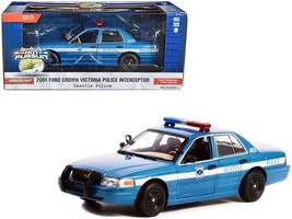 2001 Ford Crown Victoria Police Interceptor Blue Metallic &quot;Seattle Police - Sea - £36.60 GBP
