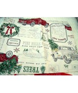 NEW Christmas TREE FARM PICKUP TRUCK TABLECLOTH 60&quot; Round GETTING THE TREE - £10.12 GBP