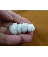 (Y-OTT-LA-560) white Howlite SEA OTTER carving figurine gem marine river... - $265.18 MXN