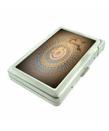 Mandala Em2 100&#39;s Size Cigarette Case with Built in Lighter Metal Wallet - £16.99 GBP