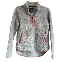 Simply Southern Womens Sweater Gray Size S Sherpa Fleece Quarter Zip Pul... - $17.70