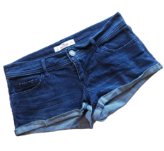 Hollister Jean Shorts Womens 26 3 Low Rise Cuffed Dark Wash Denim Hot Pants - $13.70