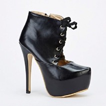 New Bitchin Chunky Platform LaceUp Black-StatementPunk/CosPlay/Fetishe/Burlesque - £36.40 GBP