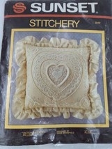 Vintage Sunset Stitchery # 2849 &quot;Victorian Lace&quot; Pillow Kit NOS Package Damaged - £19.84 GBP