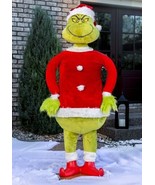 LIFESIZE ANIMATED 71&quot; WHOVILLE SANTA GRINCH PLUSH DANCING CHRISTMAS SING... - $286.11