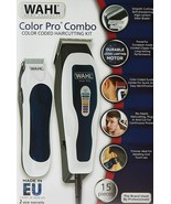 WAHL 1395 Color Pro COMBO Corded 15 Piece Hair Clipper Kit trimmer detai... - £38.75 GBP