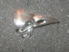 New Usa 20 Grams 40MM Raven Bird Skull Silver Tone Brass Ring Size 9 -10 - £12.52 GBP