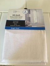 Mainstays Drop Cloth Panel with Attached Valance--White--50&quot; x 63&quot; - £7.98 GBP
