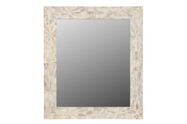 46" White Solid Wood Geometric Starburst Framed Accent Mirror - $13,791.72 MXN
