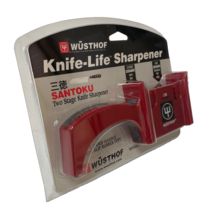 Wusthof Knife Life 2 Stage Knife Sharpener Carbide Ceramic #2907 Santoku... - £17.33 GBP