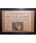 1969 New York Times “Men Walk on Moon” Apollo 11 Full Original Newspaper... - $4,612.99 MXN