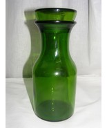 Vintage Forest Green Glass Decanter 32 Oz Water Bottle Made in Belgium - €37,77 EUR