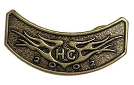 Vintage 2002 Harley Davidson HOG Owners Group Member Rocker Vest Hat Lap... - $17.50