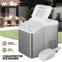 Countertop[SELF CLEANING]Cube Shape Ice Maker Machine 33lbs/24hrs w/Scoo... - £264.99 GBP