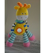 Carter&#39;s Baby Toy Rattler Teether Plush Lovey Yellow Activity Giraffe Cr... - $17.42