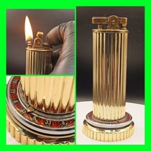 Unique Vintage Art Deco Table Lighter w/ Working Roulette Wheel Fully Fu... - $128.69