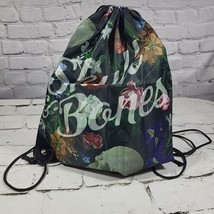 Skull and Bones Floral String Backpack Tote Bag  - £11.66 GBP
